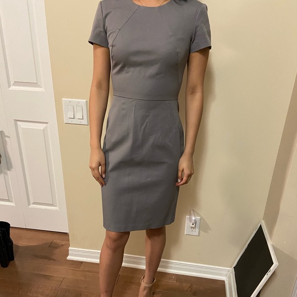 Grey fitted dress size 0 - Picture 1 of 3